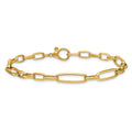 Solid 18K Yellow Gold 8 5.9Mm Oval Links Bracelet