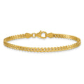 Solid 18K Yellow Gold Italian 7.25 3.4Mm Curb Link Bracelet