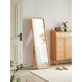 Solid Beech Wood Full Length Mirror Freestanding Floor Mirror With Stand 2 In 1 Wall Mounted Dressing Mirror
