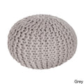 Solid Beth Round Wool 20 Inch Pouf