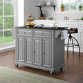 Solid Black Granite Top Kitchen Island