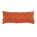 Solid Cinnamon Chevron Shag Lumbar Throw Pillow