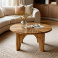 Solid End Table For Living Room 23.6 Wood Side Table With Trapezoid Base 31.49 L X 31.49 W X 19.68 H