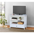 Unfinished Solid Parawood Mission Corner Tv Stand N A