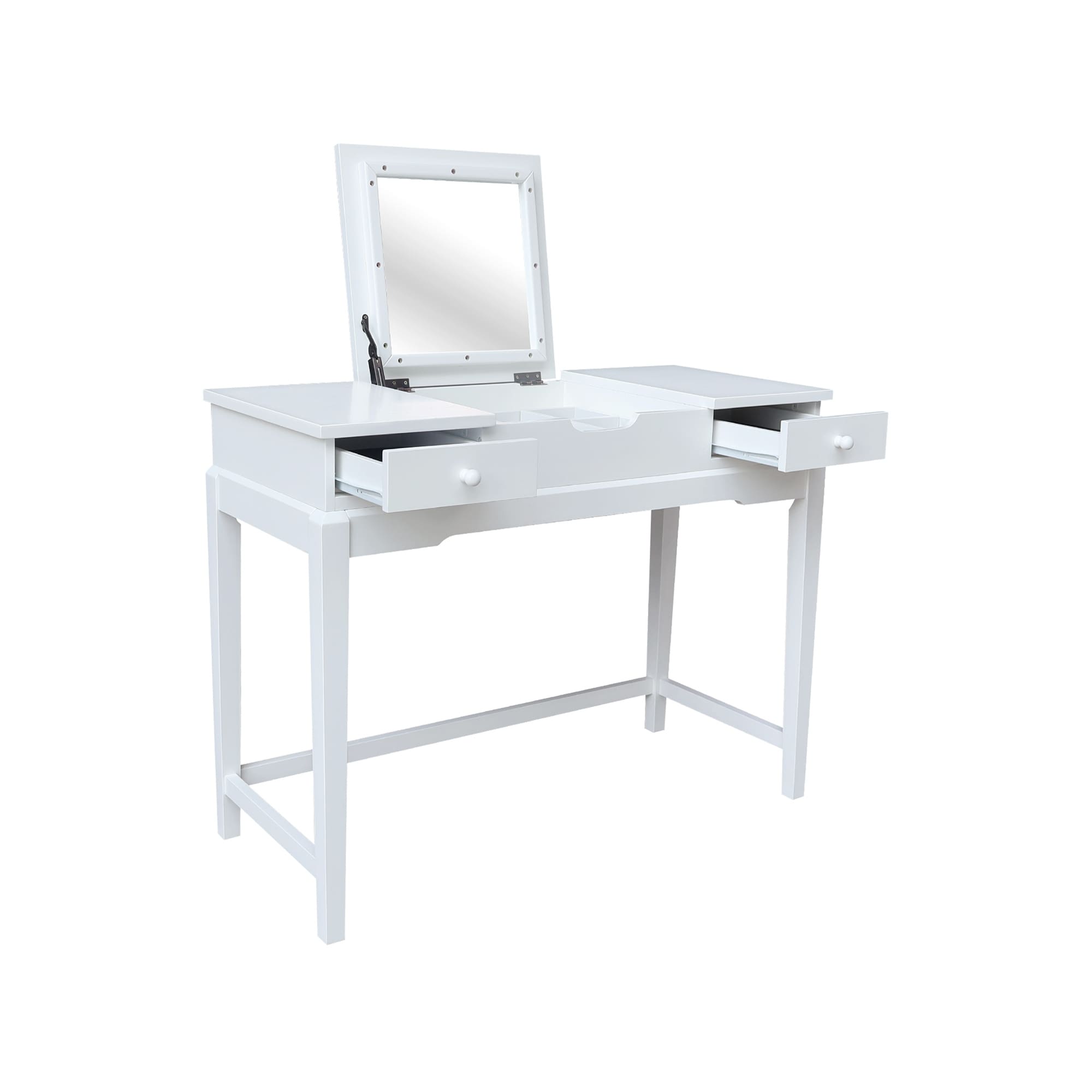 Unfinished Solid Parawood Vanity Table