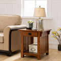 Solid Oak Mission Sienna Drawer End Table