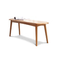 Solid Oak Wood Dining Bench With Half Round Design For Living Room