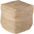 Solid Orly Square Jute 18 Inch Pouf