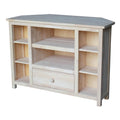 Solid Parawood Corner Entertainment Stand N A
