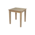 Unfinished Solid Parawood Shaker Tall End Table