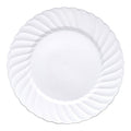 Solid Round Flaired Disposable Plastic Plate Packs Party Supplies