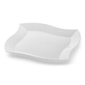 Solid Square Wave Disposable Plastic Plate Packs Party Supplies