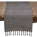 Solid Tasseled Cotton And Jute Runner