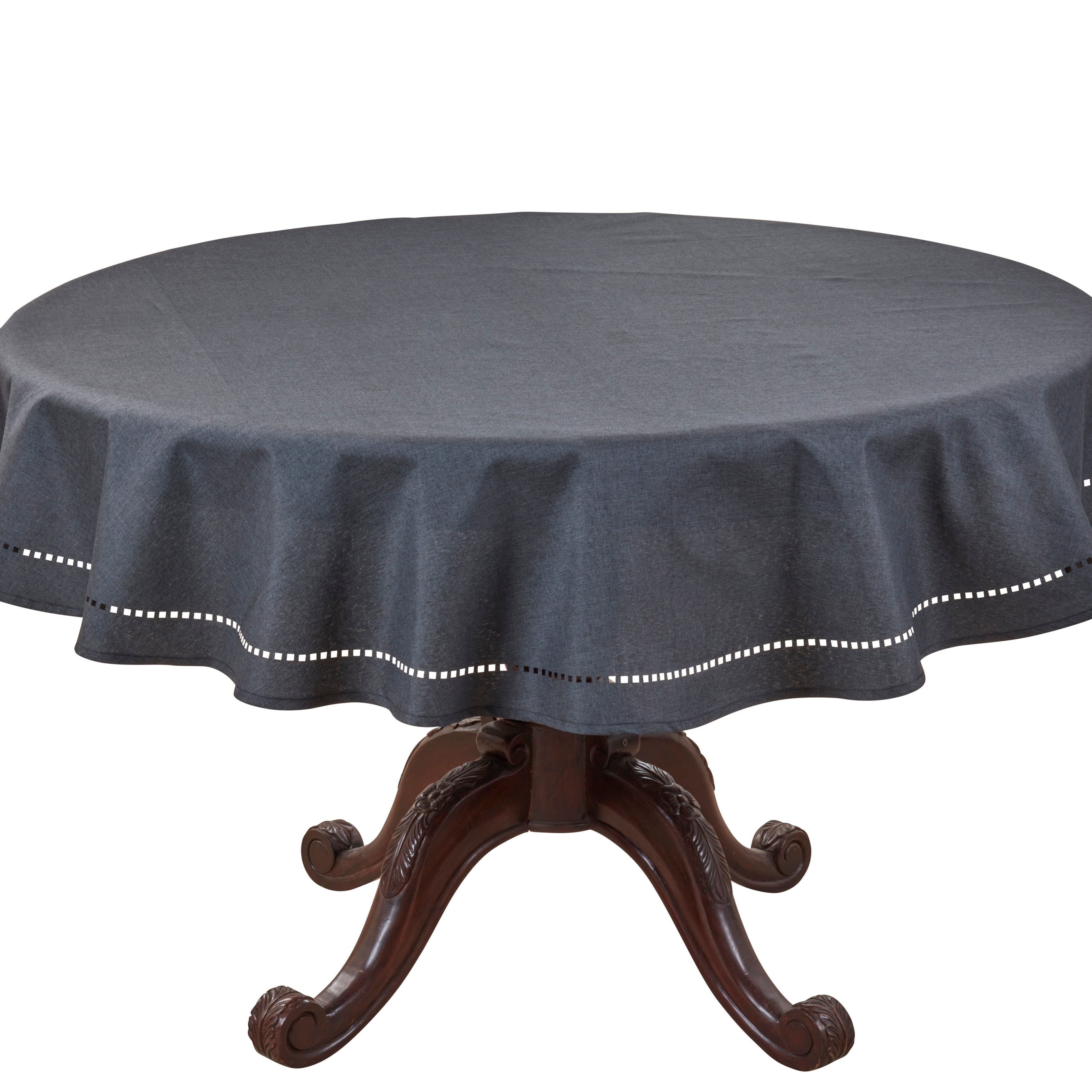 Solid Textured Tablecloth With Clean Drape Minimal Decorative Edge And Versatile Styling For Dining And Entertaining