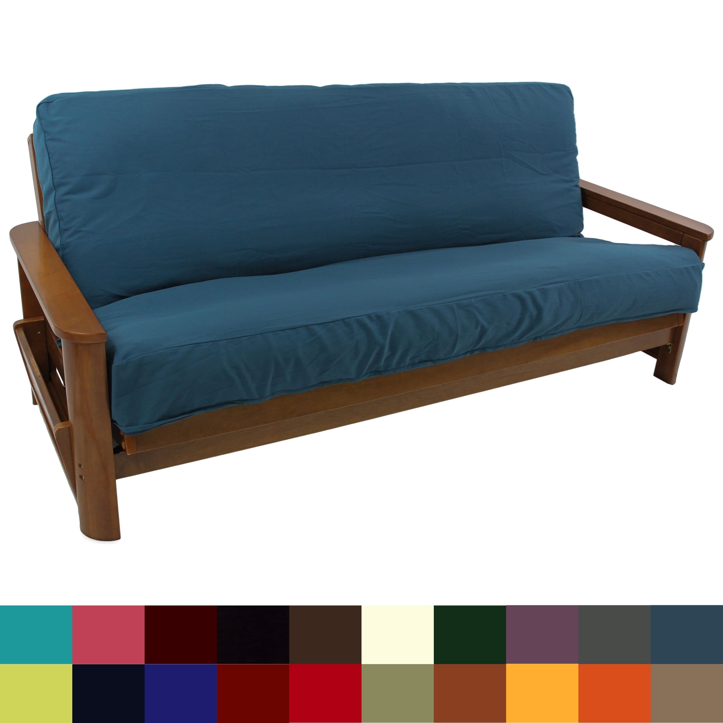 Blazing Needles Vitality 8 Inch Solid Twill Futon Cover