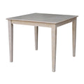 Solid Wood 36 X 36 Table In Washed Gray Taupe Washed Gray Taupe