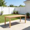 Solid Wood 78.74 Outdoor Dining Table 78.74
