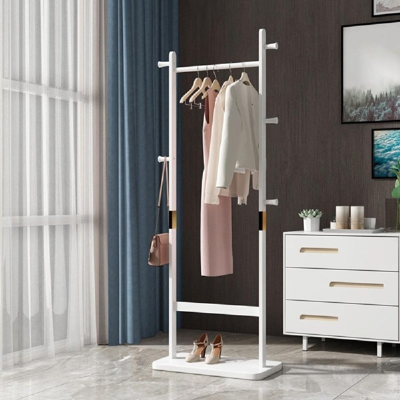 Solid Wood Coat Rack Easy To Assemble Freestanding Hanger For Bedroom Entryway Or Living Room