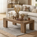 Solid Wood Coffee Tables For Living Room 55.1 Rectangle Rustic Center Table Distressed 55.12 L X 27.56 W X 19.69 H