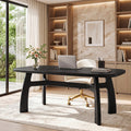 Solid Wood Computer Desk 63 Inch Office Desk Modern Executive Table For Home Office