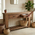 Solid Wood Console Table 63 Inch Long Farmhouseentryway Sofa Table