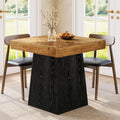 Solid Wood Dining Table For 2 4 31.5 Square Kitchen Dinner Table With Wooden Parquet Top 31.5 L X 31.5 W X 29.53 H