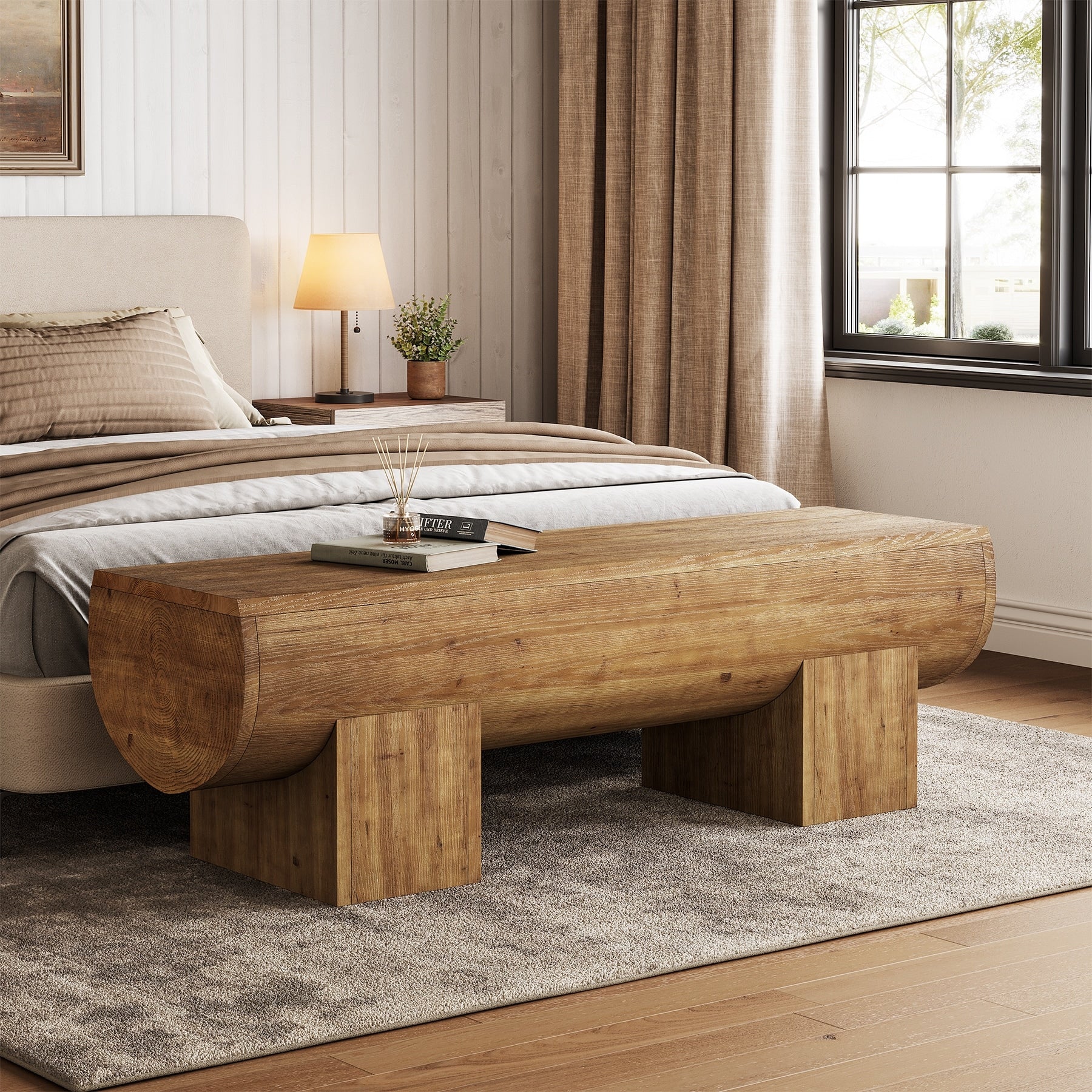 Solid Wood Entryway Bench 47 End Of Bed Bench