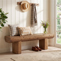 Solid Wood Entryway Bench 55 Farmhouse Wood Dining Bench