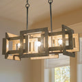 Farmhouse Wood Chandelier Pendants 3 Light Hanging Ceiling Lighting L 21.9 X W 9 X H 9