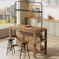 Solid Wood Kitchen Island With Storage Stationary Island Table Coffee Bar 23.62 D X 47.24 W X 70.08 H