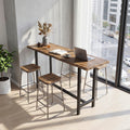 Solid Wood Long Bar Table 63 Inch Long Counter Height Table