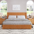 Solid Wood Platform Bed Frame With Headboard No Box Spring Needed Floor Standing Bed