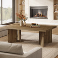 Solid Wood Rectangle Coffee Table Farmhouse Living Room Center Tea Accent Table