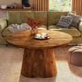 Solid Wood Round Coffee Table 31.5 Inch Farmhouse Center Table