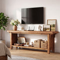 Solid Wood Tv Stand For 55 60 65 Tvs Farmhouse Wooden Media Console