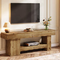 Solid Wood Tv Stand For Tvs Up To 75 Inches Farmhouse Entertainment Center With Storage For Living Room