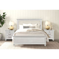 Solid Wood Transitional Weathered Gray Finish 3Pc Bedroom Set