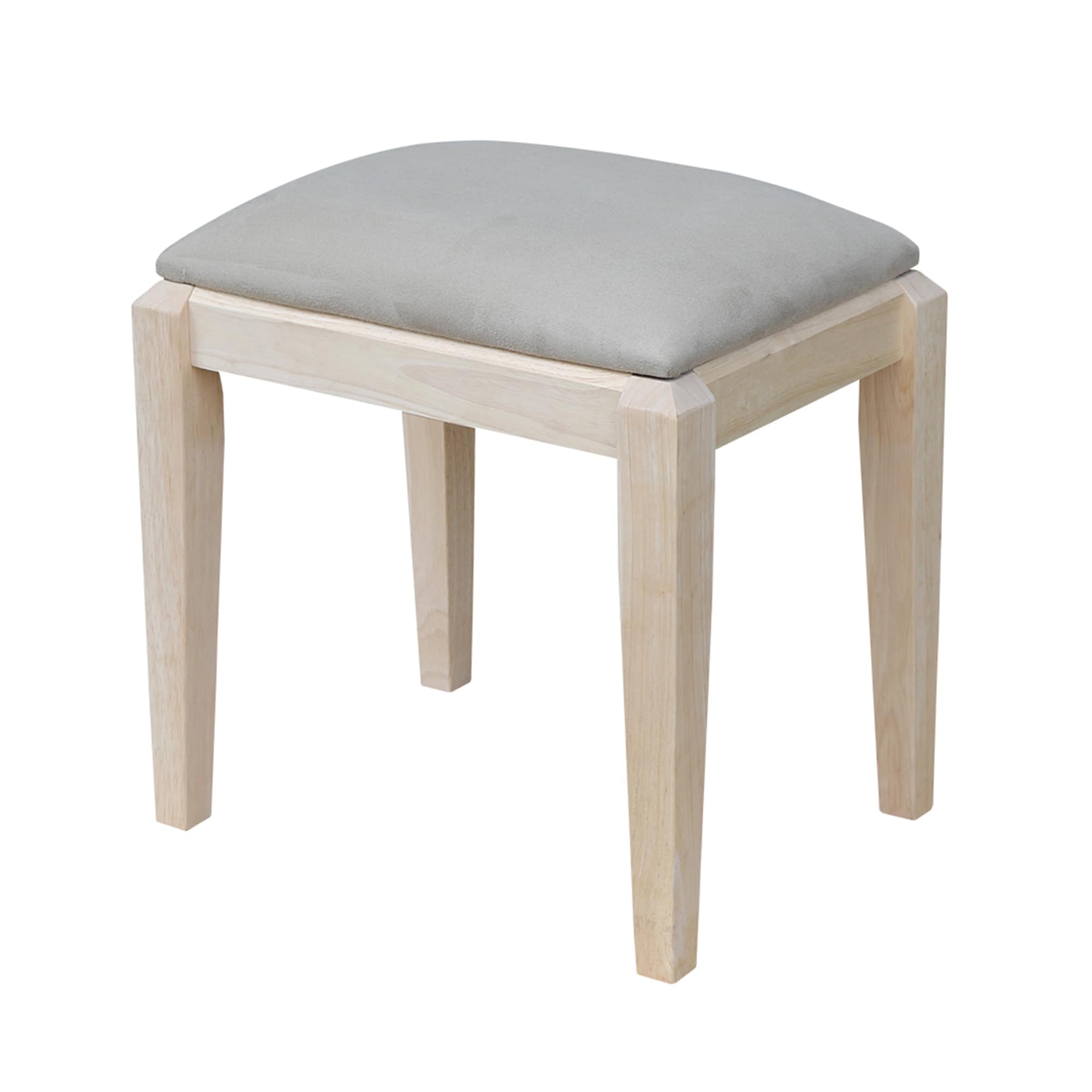Unfinished Upholstered Vanity Bench