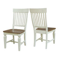 Vista Slat Back Chairs Hickory Stone Set Of Two