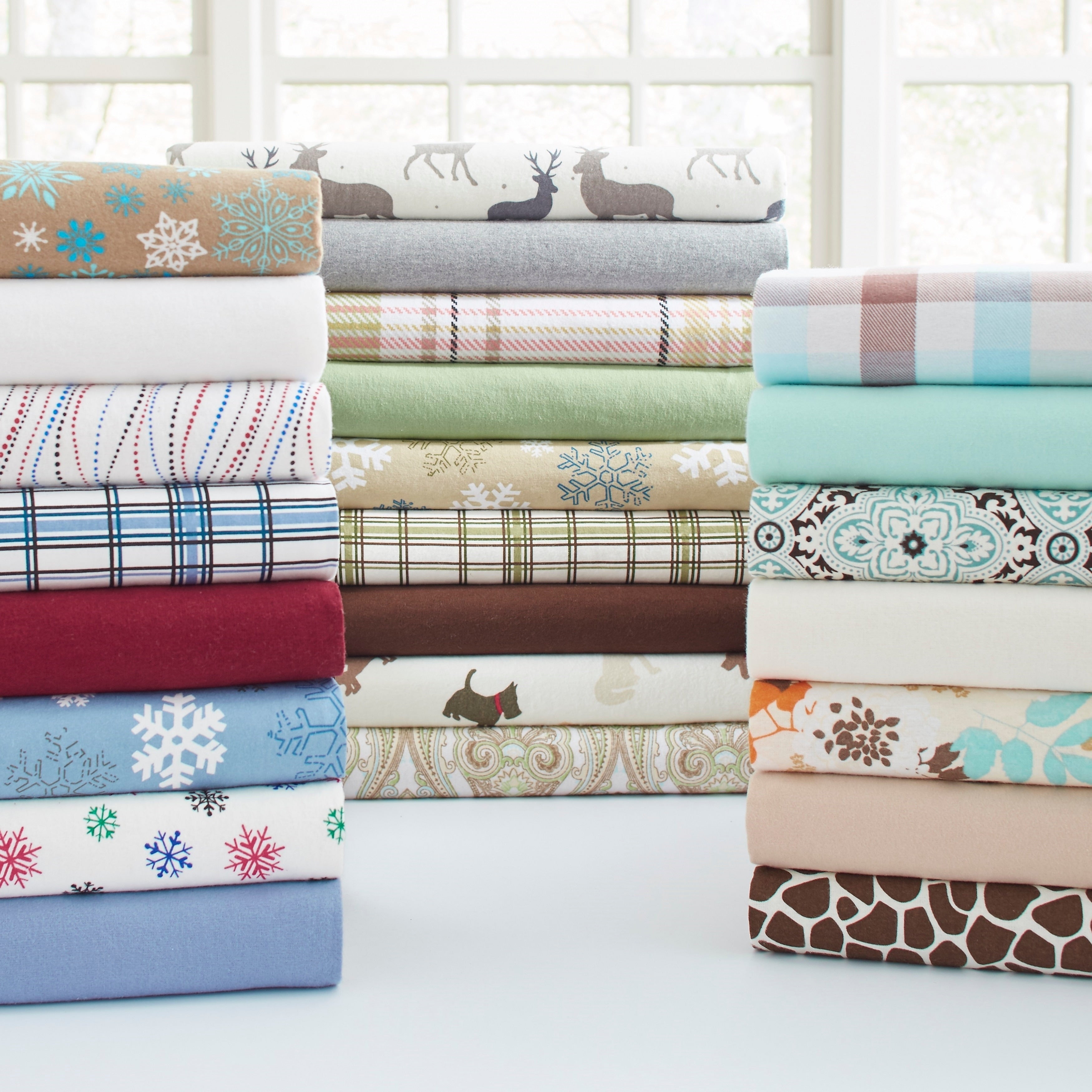 Solid Or Print Cotton Heavyweight Flannel Sheet Set