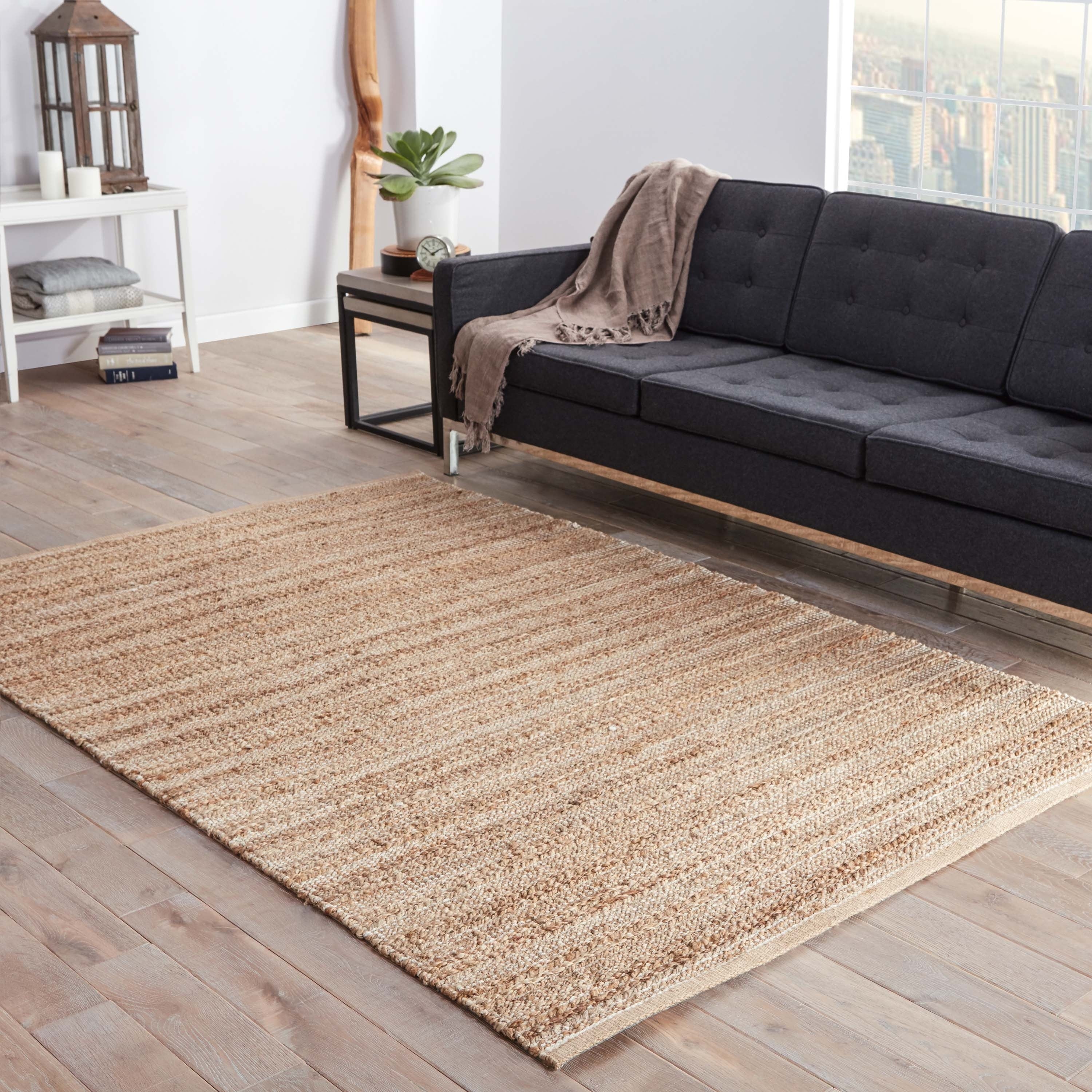 Solis Handmade Solid White Beige Area Rug 710 X910