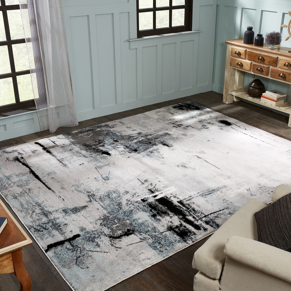 Intveld Grey White Area Rug