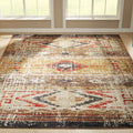 Porch Den Quince Distressed Diamond Band Area Rug