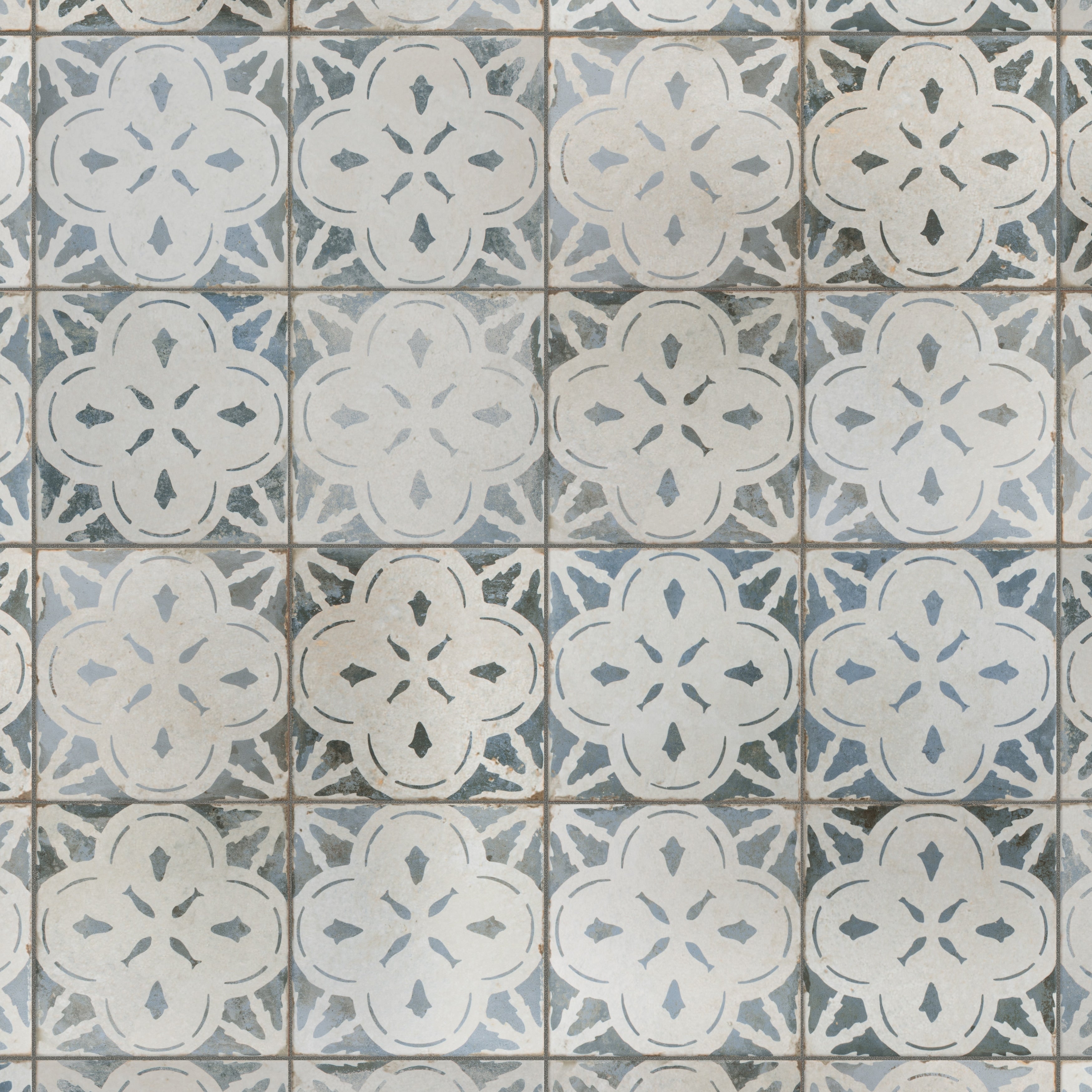 Somertile 17.63 In. X 17.63 In. Royals Aurora Blue Ceramic Floor And Wall Tile 5 Tiles 11.02 Sqft.