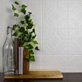Somertile 7.75X7.75 Inch Triple Real White Ceramic Wall Tile 25 Tiles 11 Sqft.