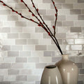 Somertile 3X6 Inch Antiguo Craquelle Gris Mix Ceramic Wall Tile 32 Tiles 4 Sqft.
