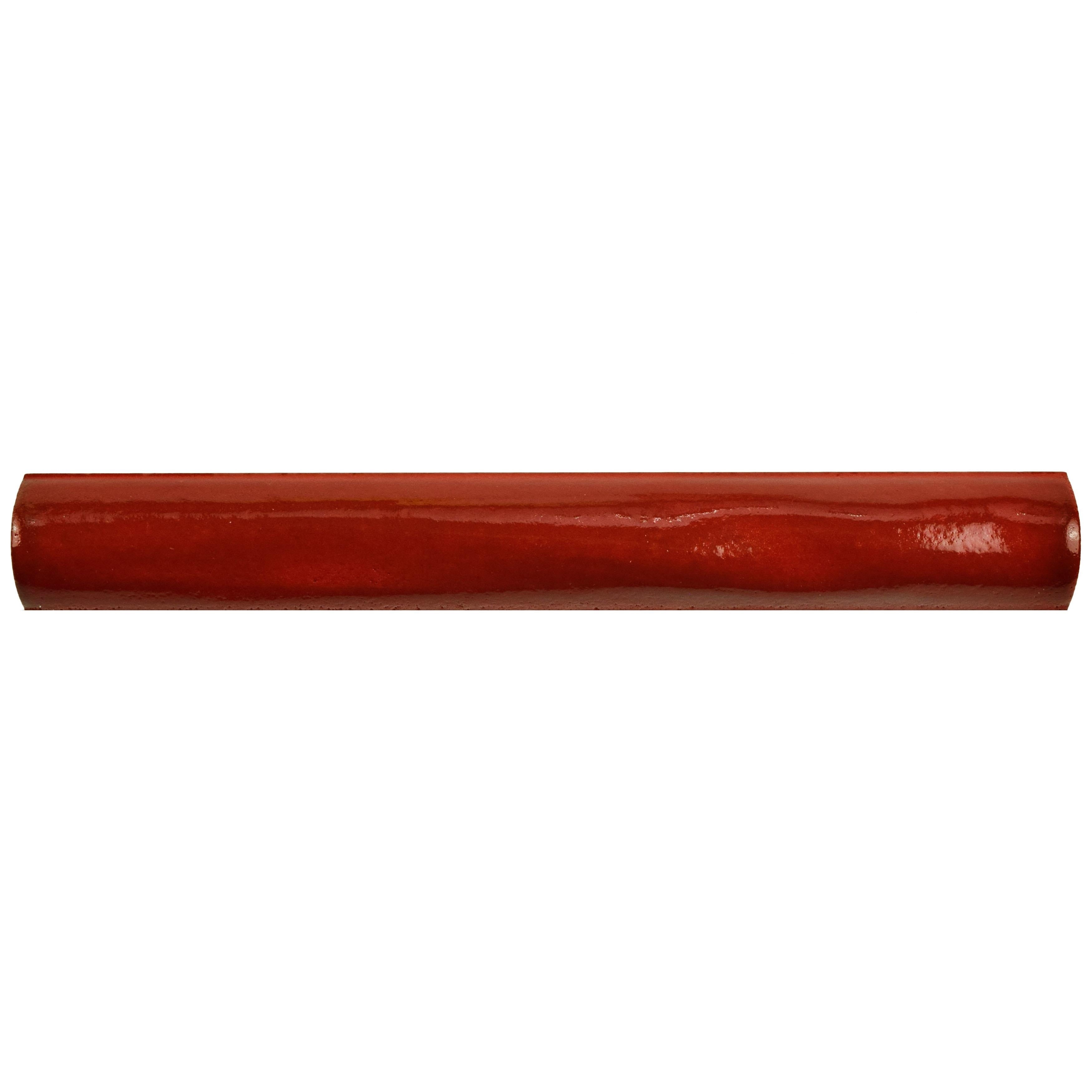 Somertile 0.75X6 Inch Antiguo Special Feelings Red Moon Ceramic Torelo Trim Tile 12 Tiles
