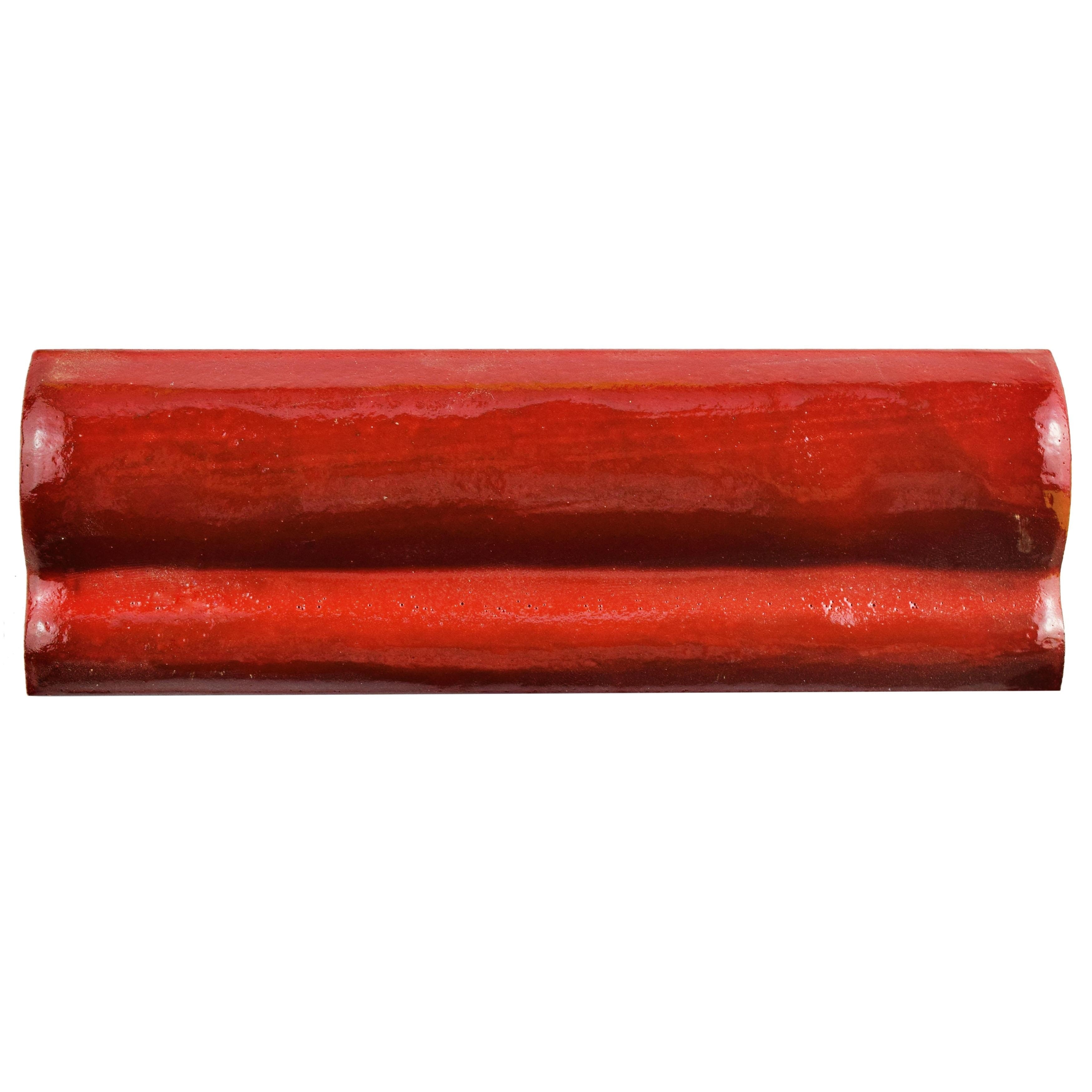 Merola Tile Antic Special Red Moon 2 X 6 Ceramic Moldura Wall Trim Tile