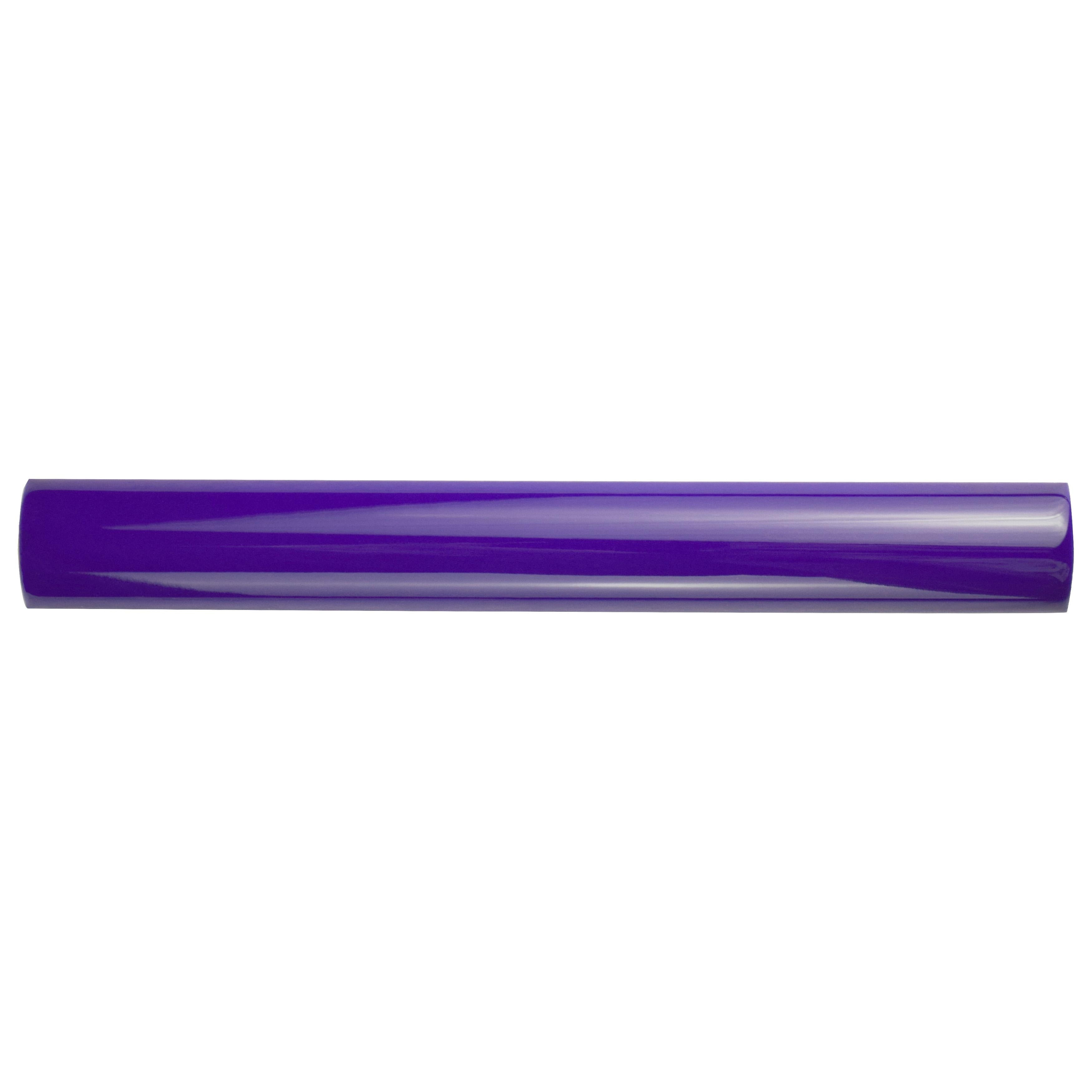 Somertile 1X7.875 Inch Alton Azul Moldura Ceramic Pencil Wall Trim Tile 12 Tiles