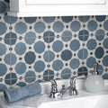 Somertile 7.875X7.875 Inch Piccola Colours Sapphire Porcelain Floor And Wall Tile 25 Tiles 11.46 Sqft.